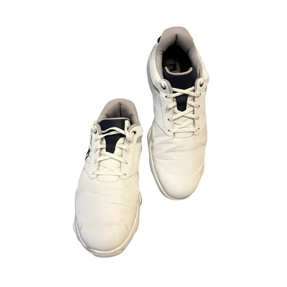 FootJoy White & Navy Golf Shoes ⛳ Classic Performance, Size US 9.5 — Orig. $110